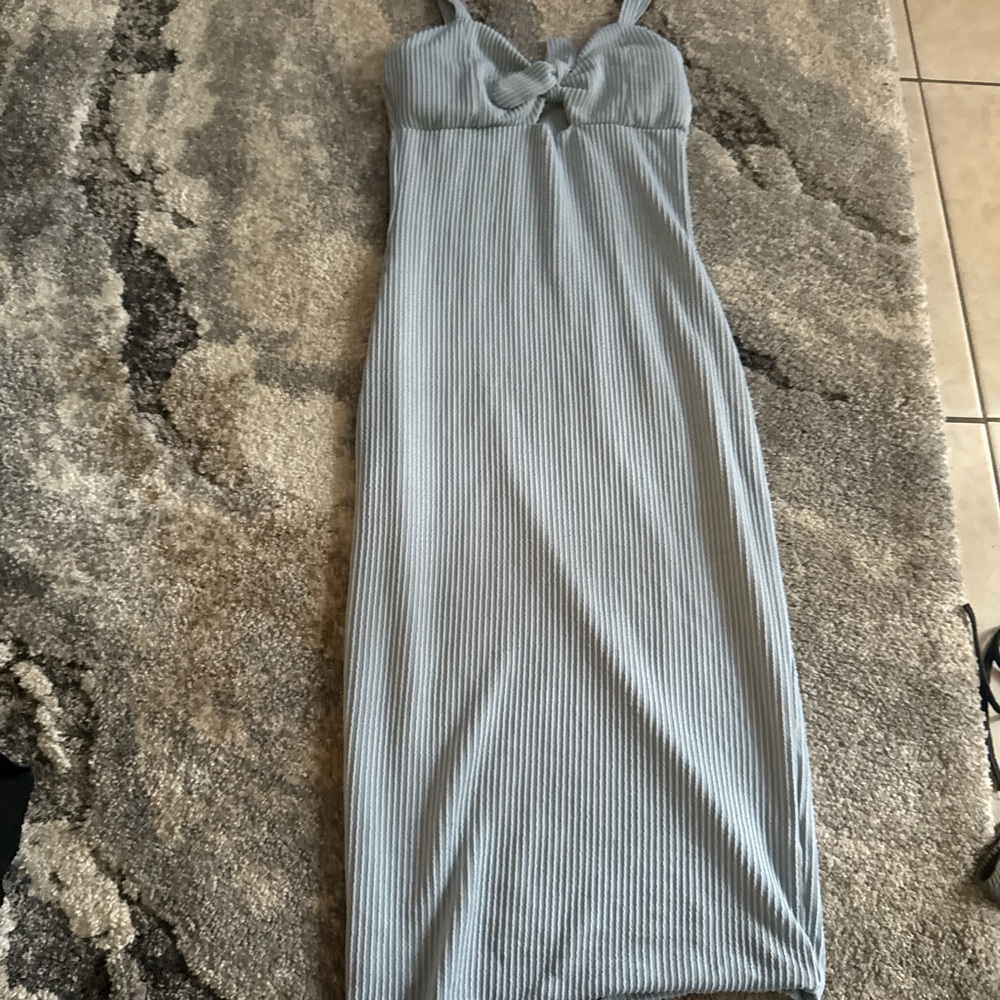 Logitech Gray Ribbed Dress - Picture 2 of 2